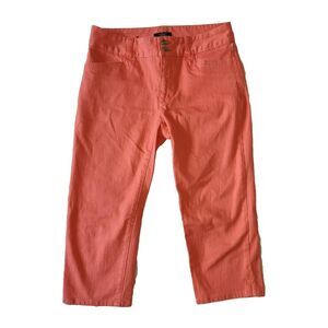 5/$25 Sz 6 Capri Jeans Straight Leg Mid Rise Womens Cotton Blend Denim Orange